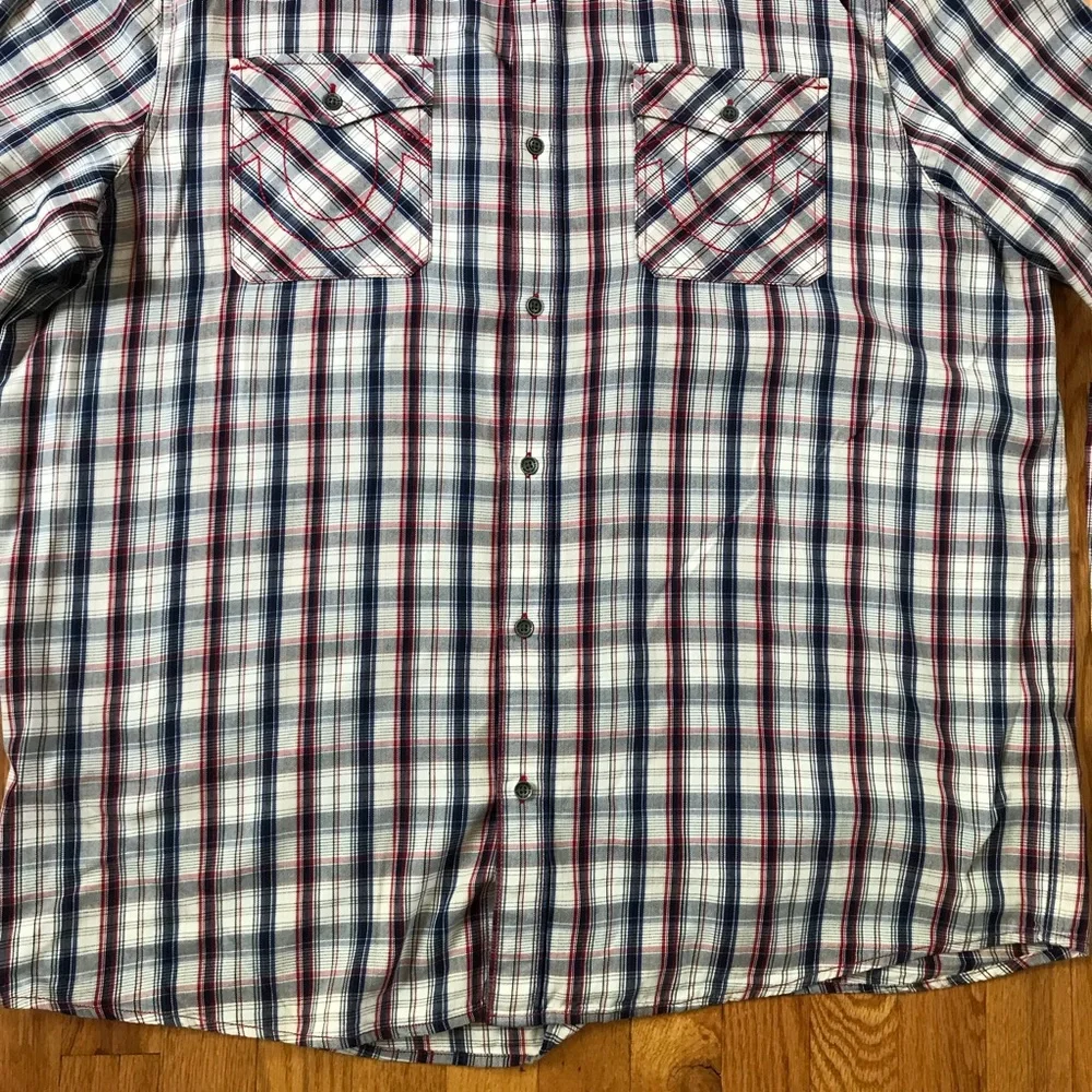 True Religion Men's Plaid Button-Down Shirt 3XL